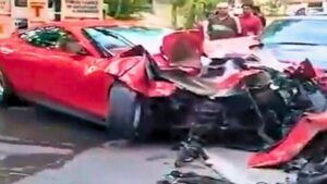 Hyderabad Ferrari Crash